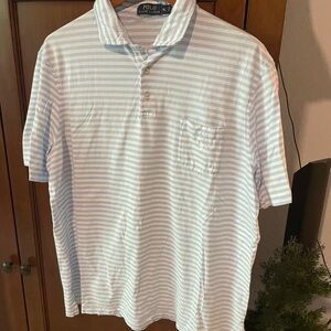 Ralph Lauren Light Blue and White Polo Shirt